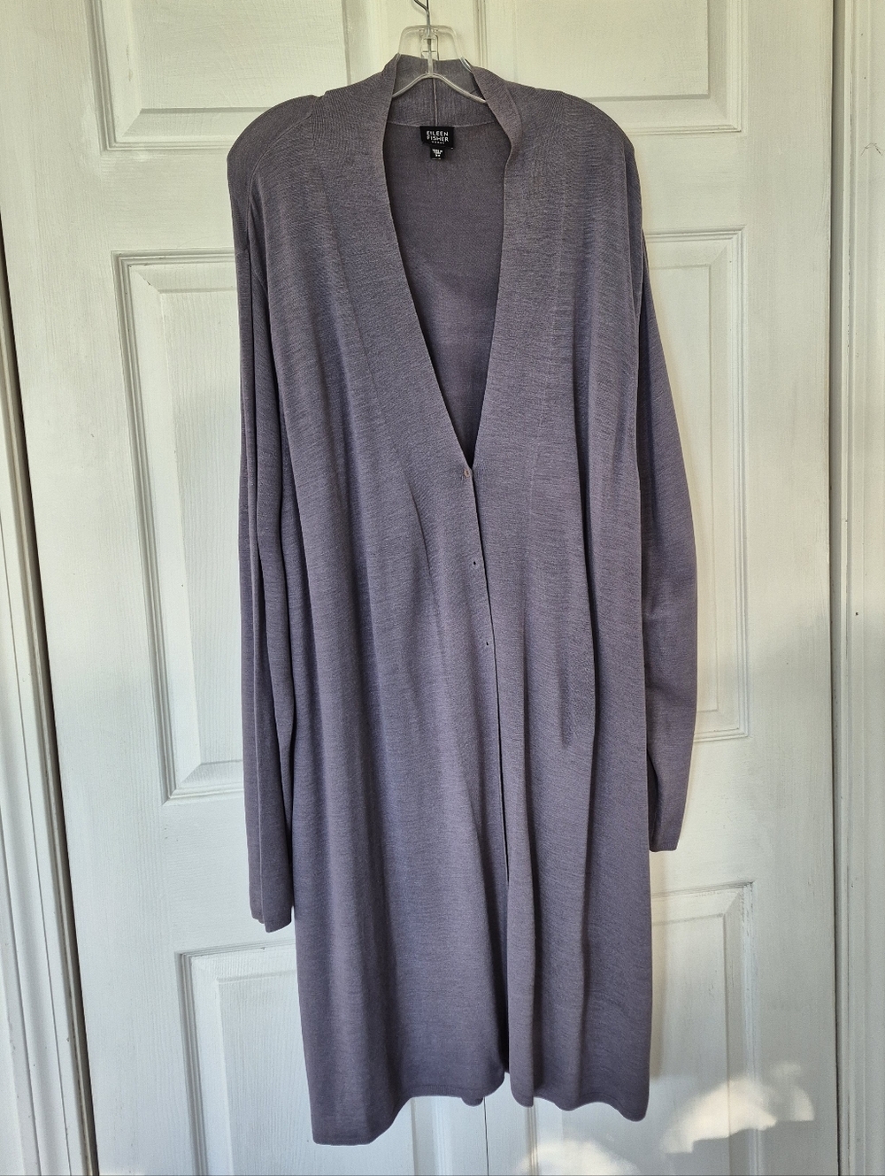 Eileen Fisher 3X Slate Blue Duster EUC